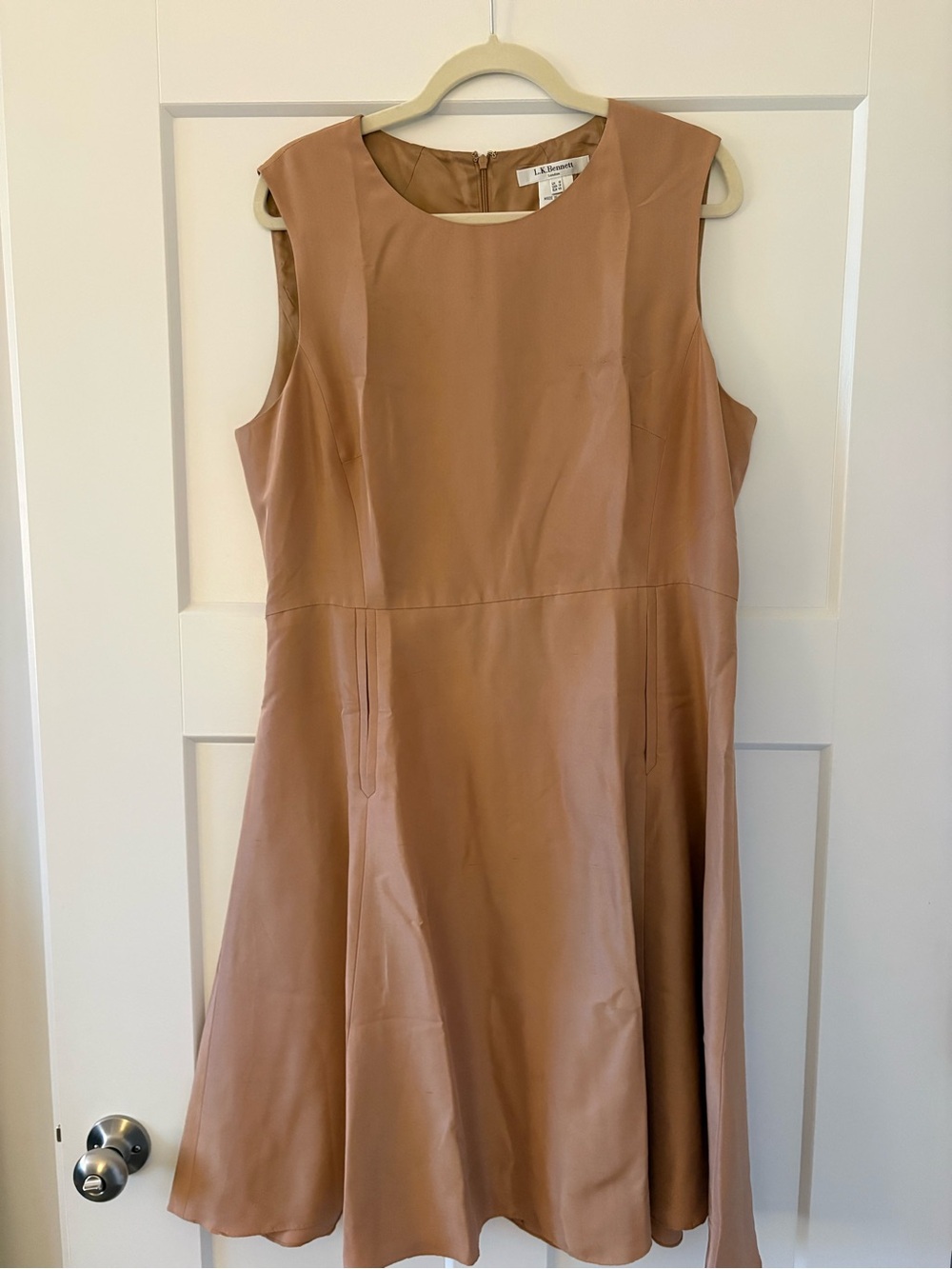NEW LK Bennet Silk A-line Dress; champagne color - Picture 2 of 6
